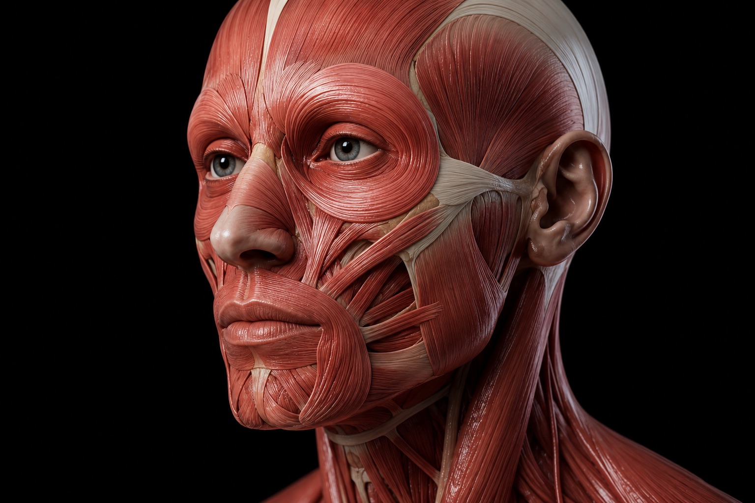 Anatomy of the facial and neck muscles